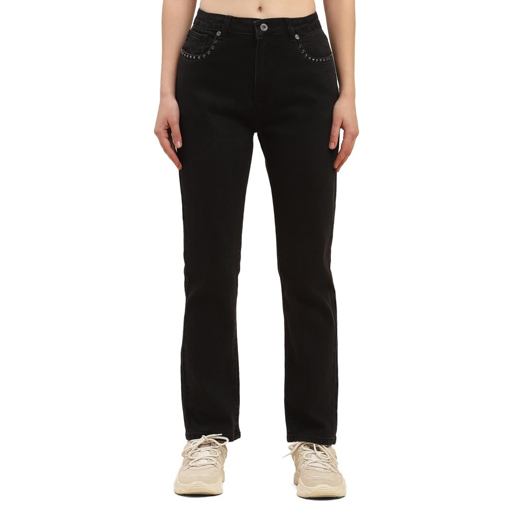Black Straight Fit Jeans