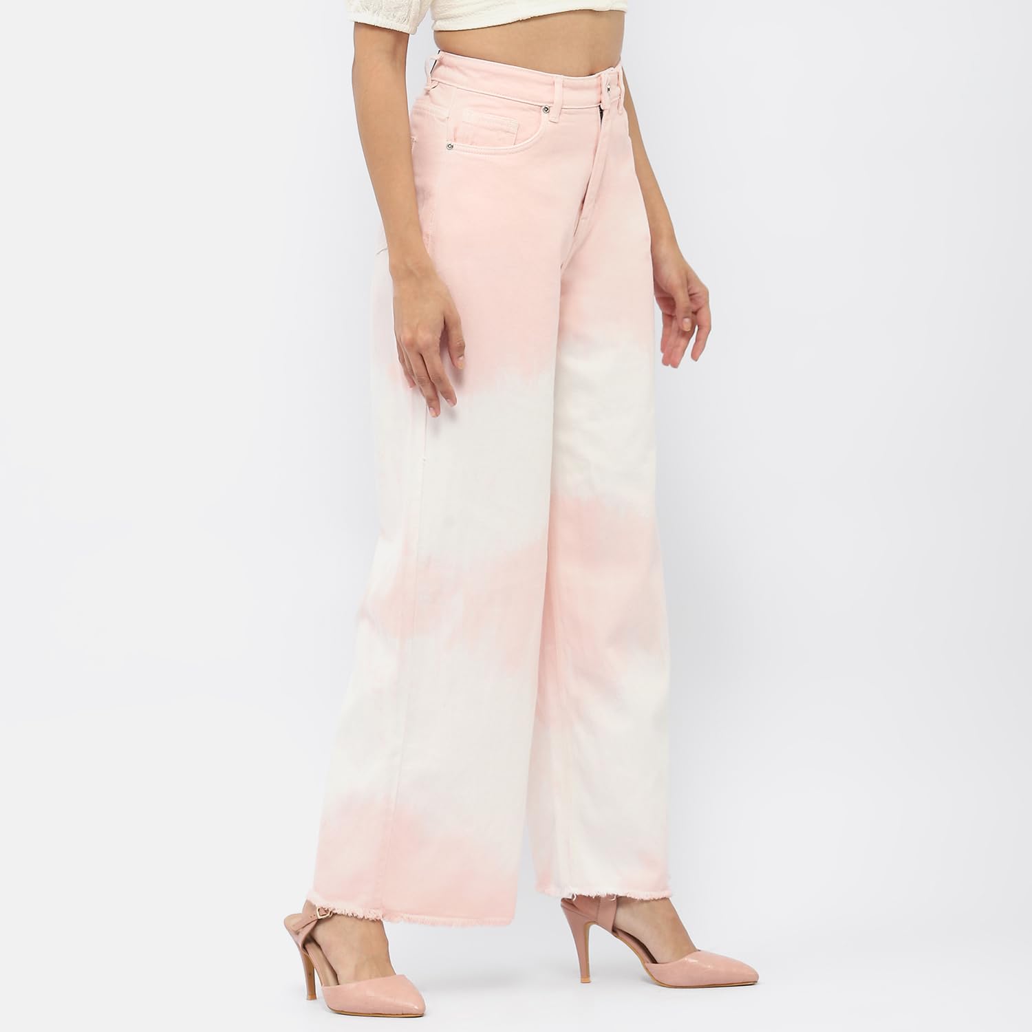 Tie-Dye Wide Leg Jeans - Image 8