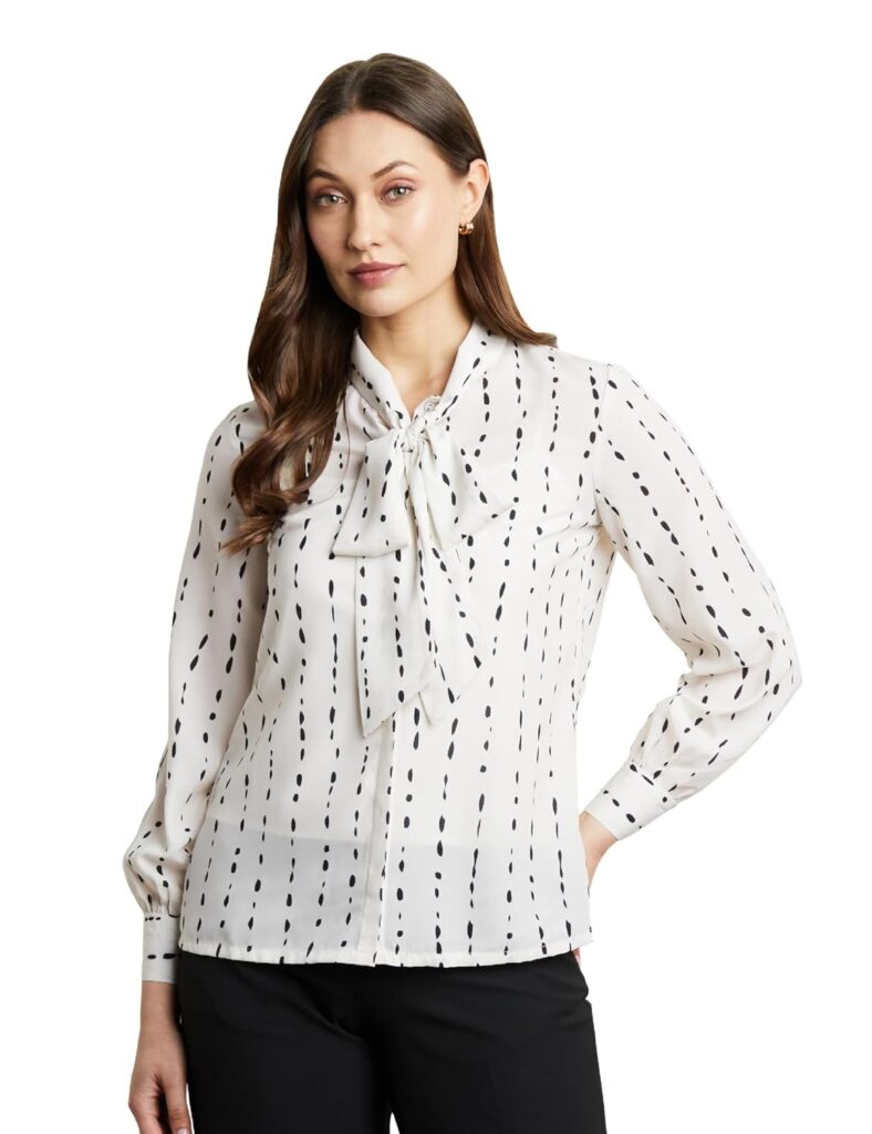 Women's All Over Print Bow-Tie Top