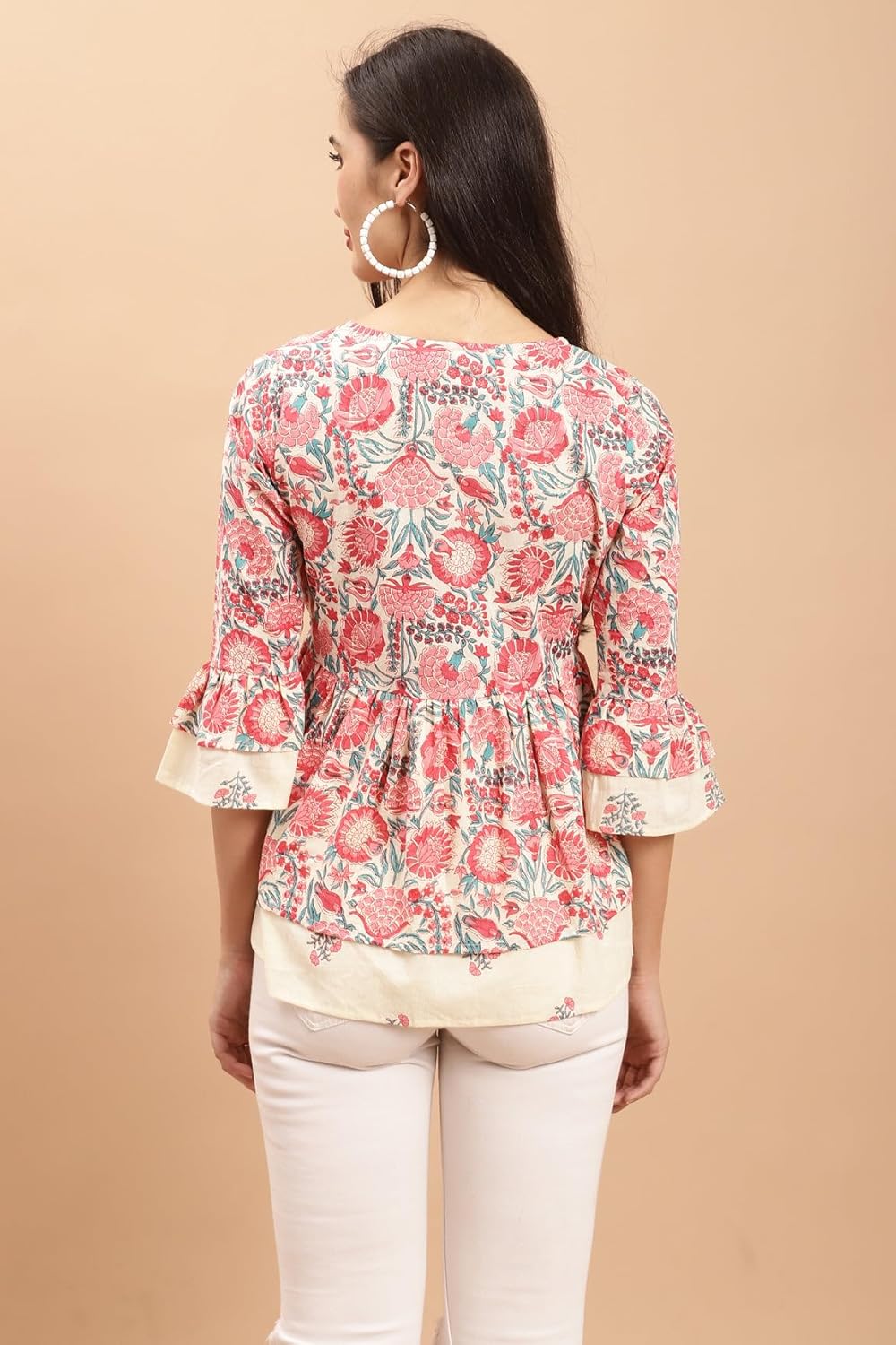 Women's Pure Cotton Jaipuri Printed Short Western Top - Image 2