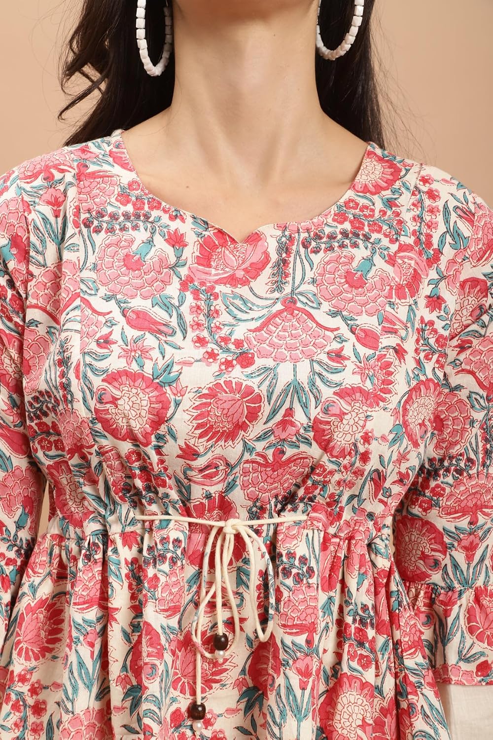 Women's Pure Cotton Jaipuri Printed Short Western Top - Image 6