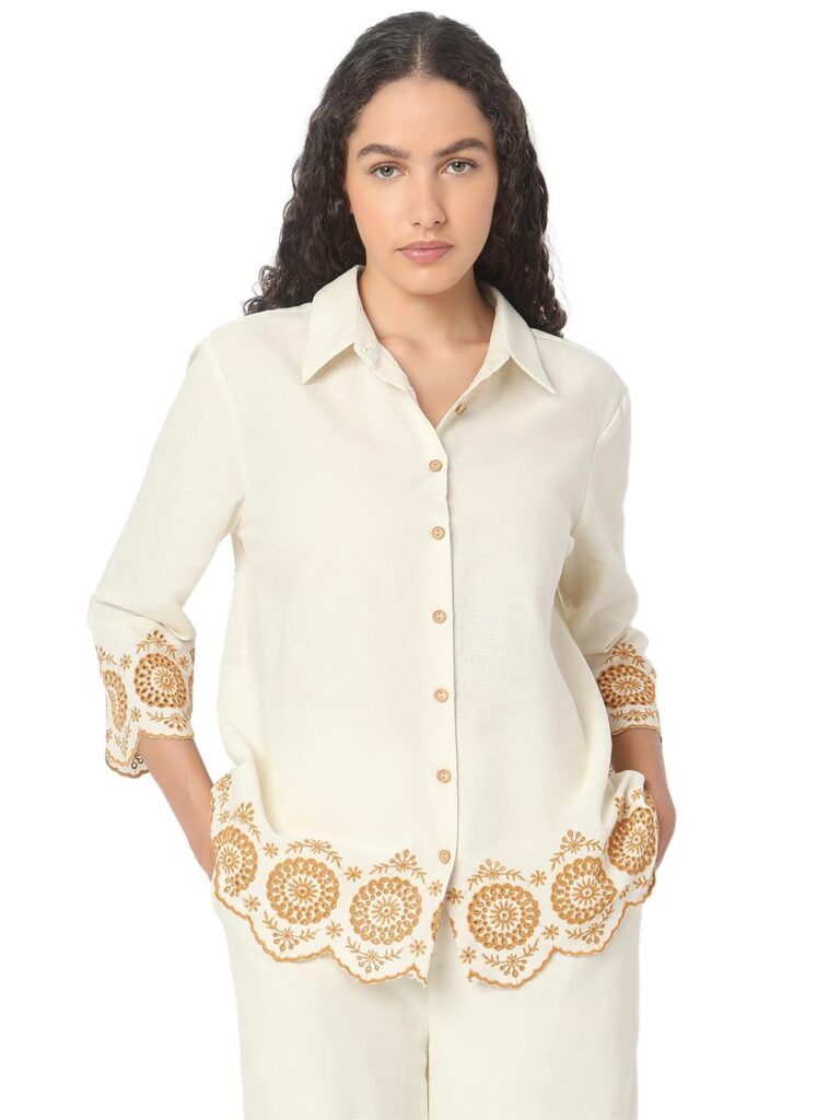 Women's Cotton Solid Regular Fit Shirt