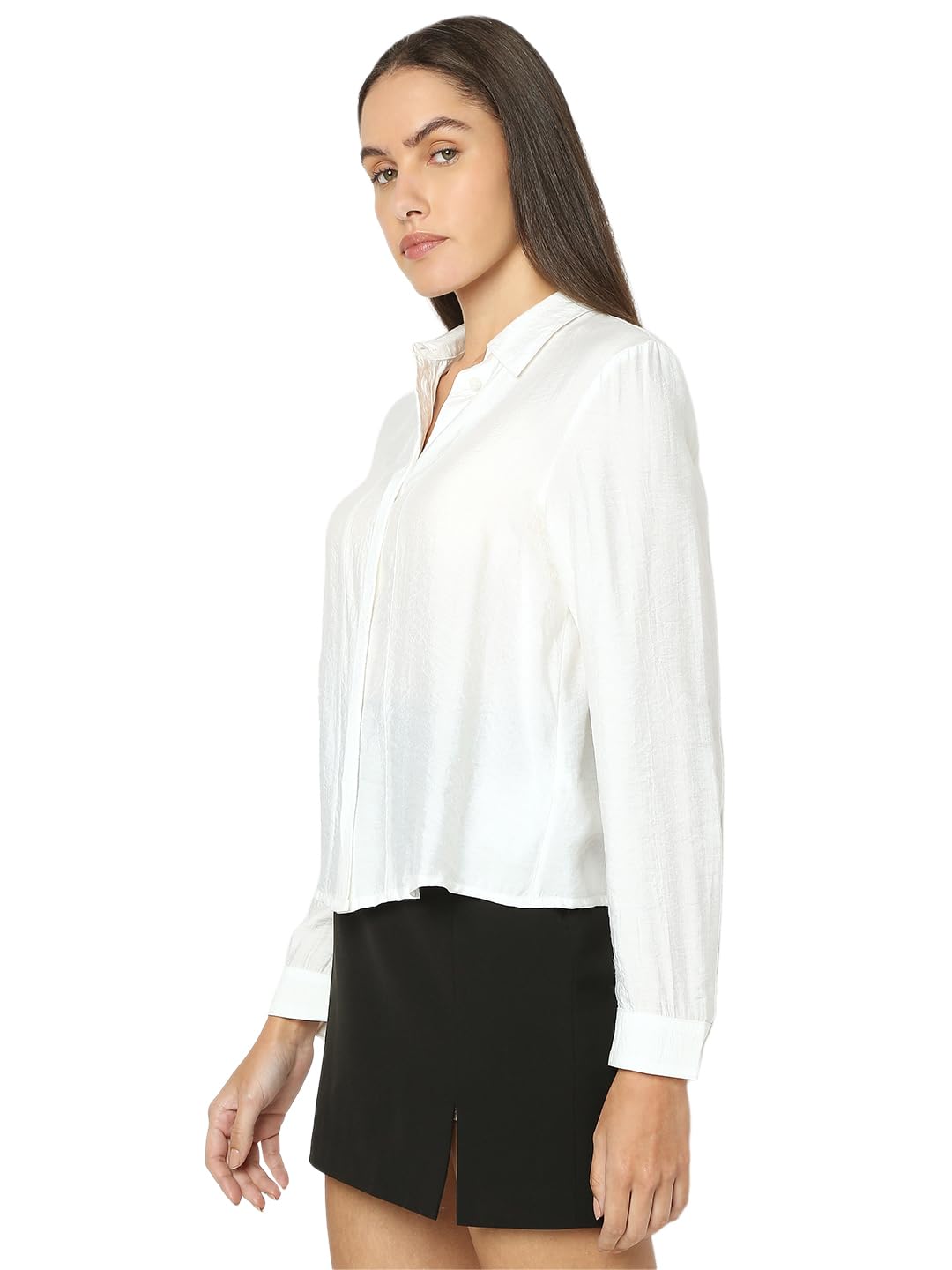 Women's Cotton Solid Regular Fit Shirt - Image 3