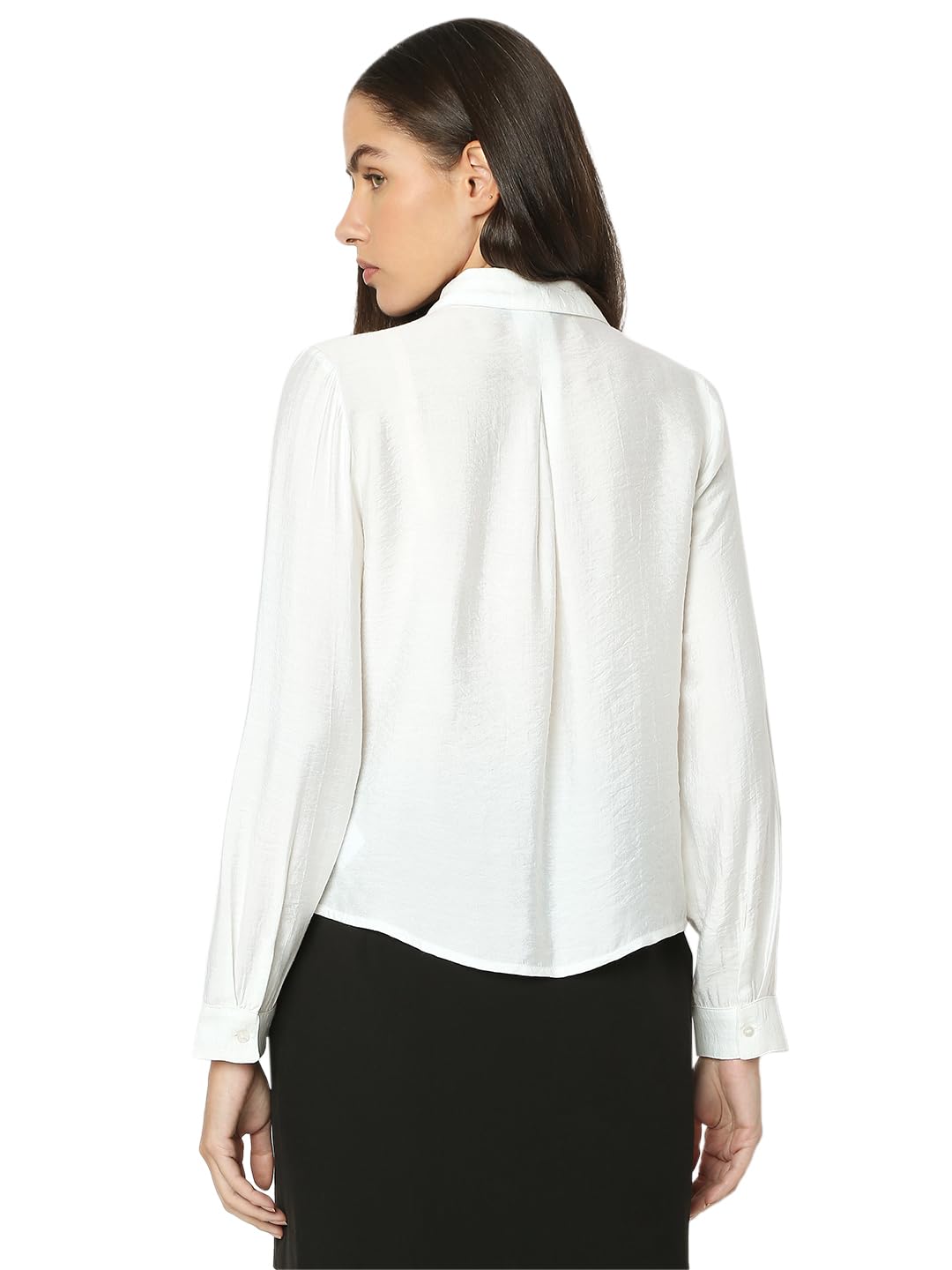 Women's Cotton Solid Regular Fit Shirt - Image 4