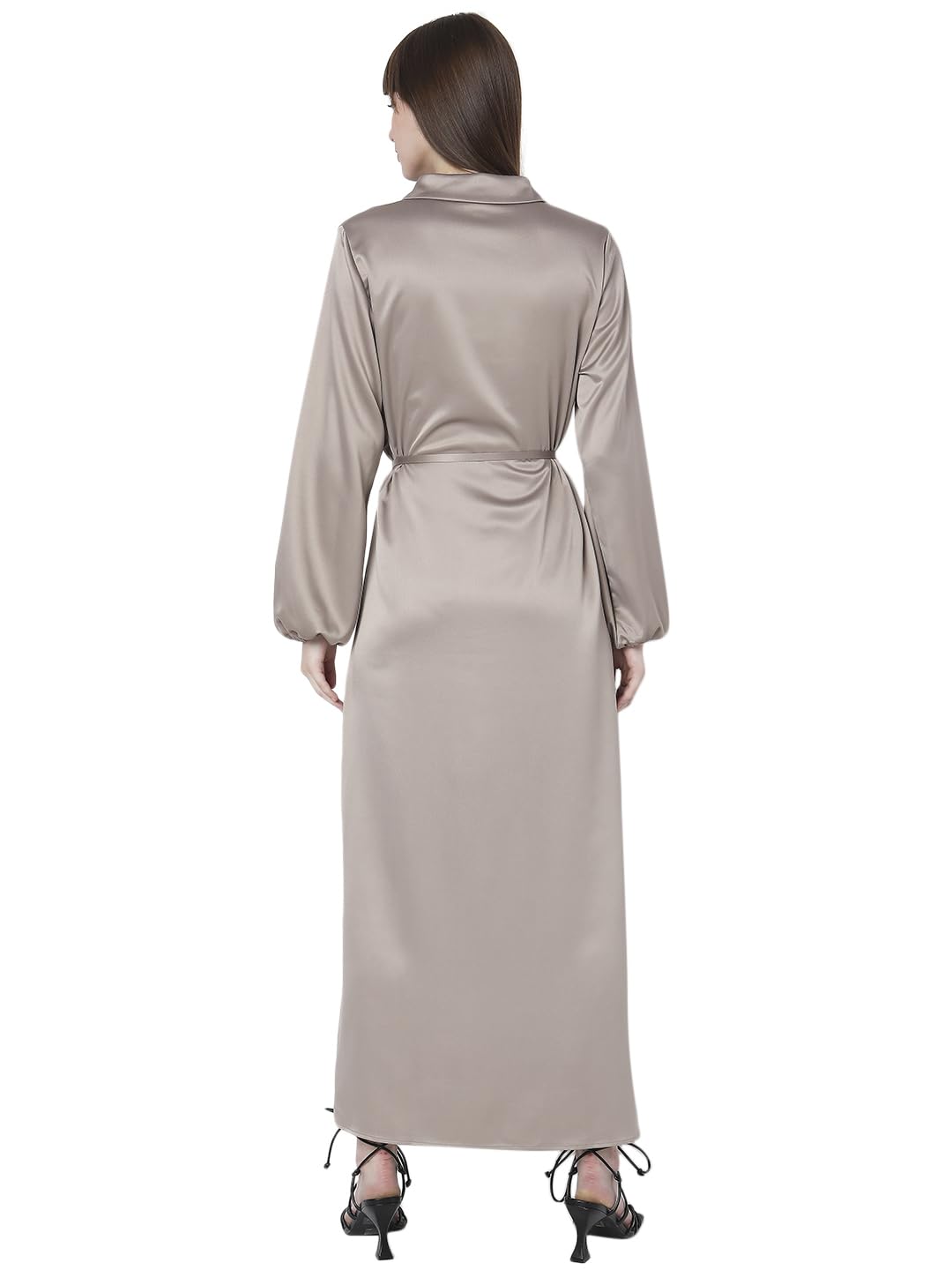 Women Polyester Embroided Maxi Dress - Image 4