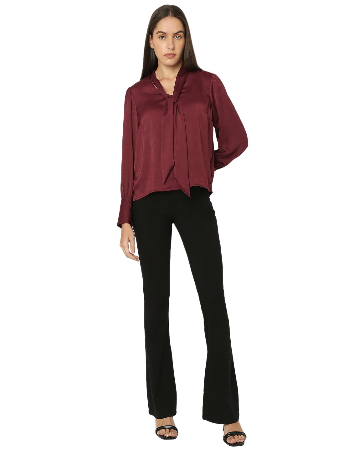 Women Polyester Solid Regular Fit T-Shirt - Image 5