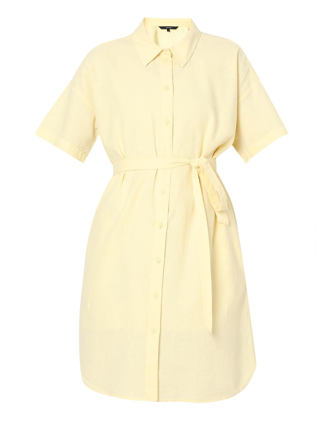 Women's Linen Shirt Knee-Length Dress - Image 7