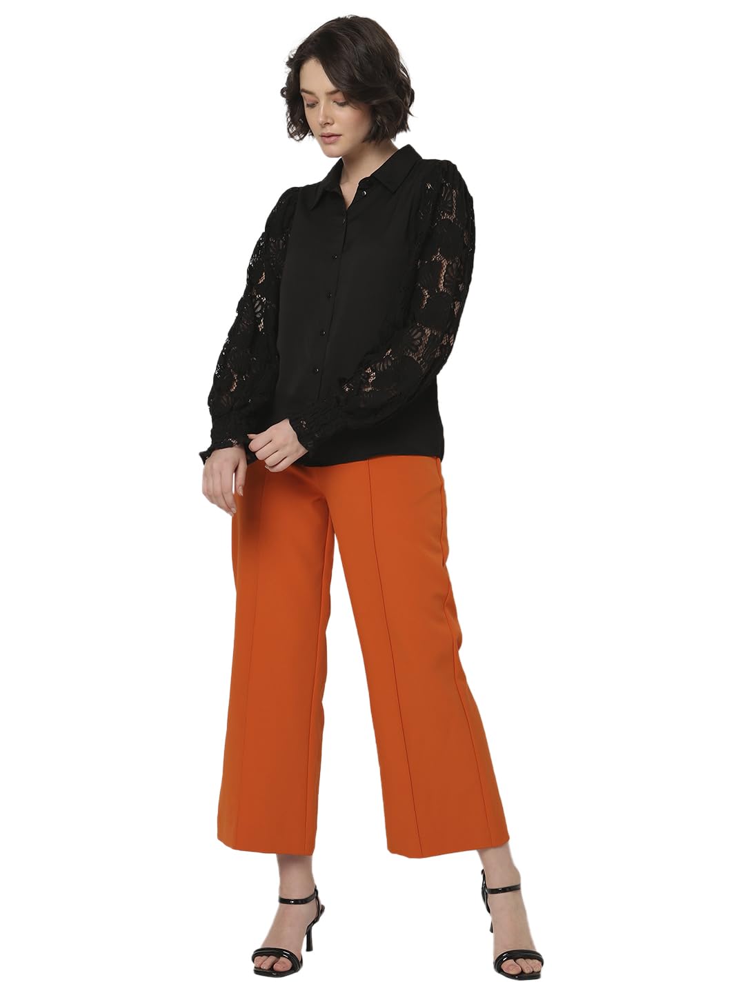 Women's Polyester Solid Regular Fit Shirt - Image 5