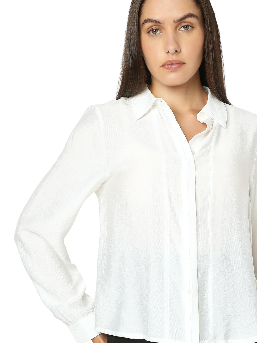 Women's Cotton Solid Regular Fit Shirt - Image 6