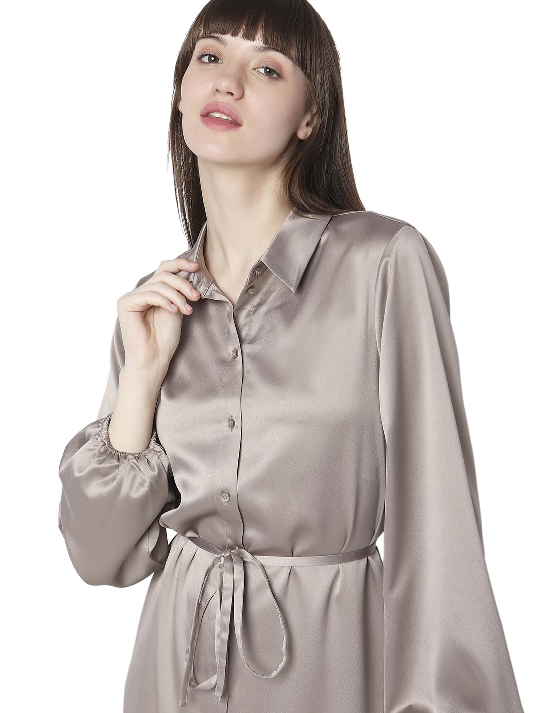 Women Polyester Embroided Maxi Dress - Image 5