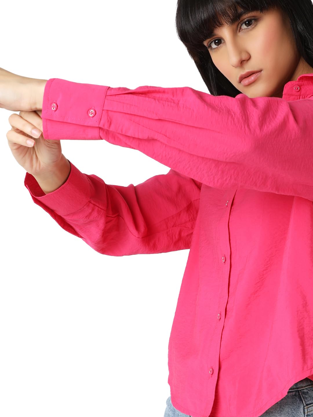 Women's Solid Regular Fit Shirt - Image 6