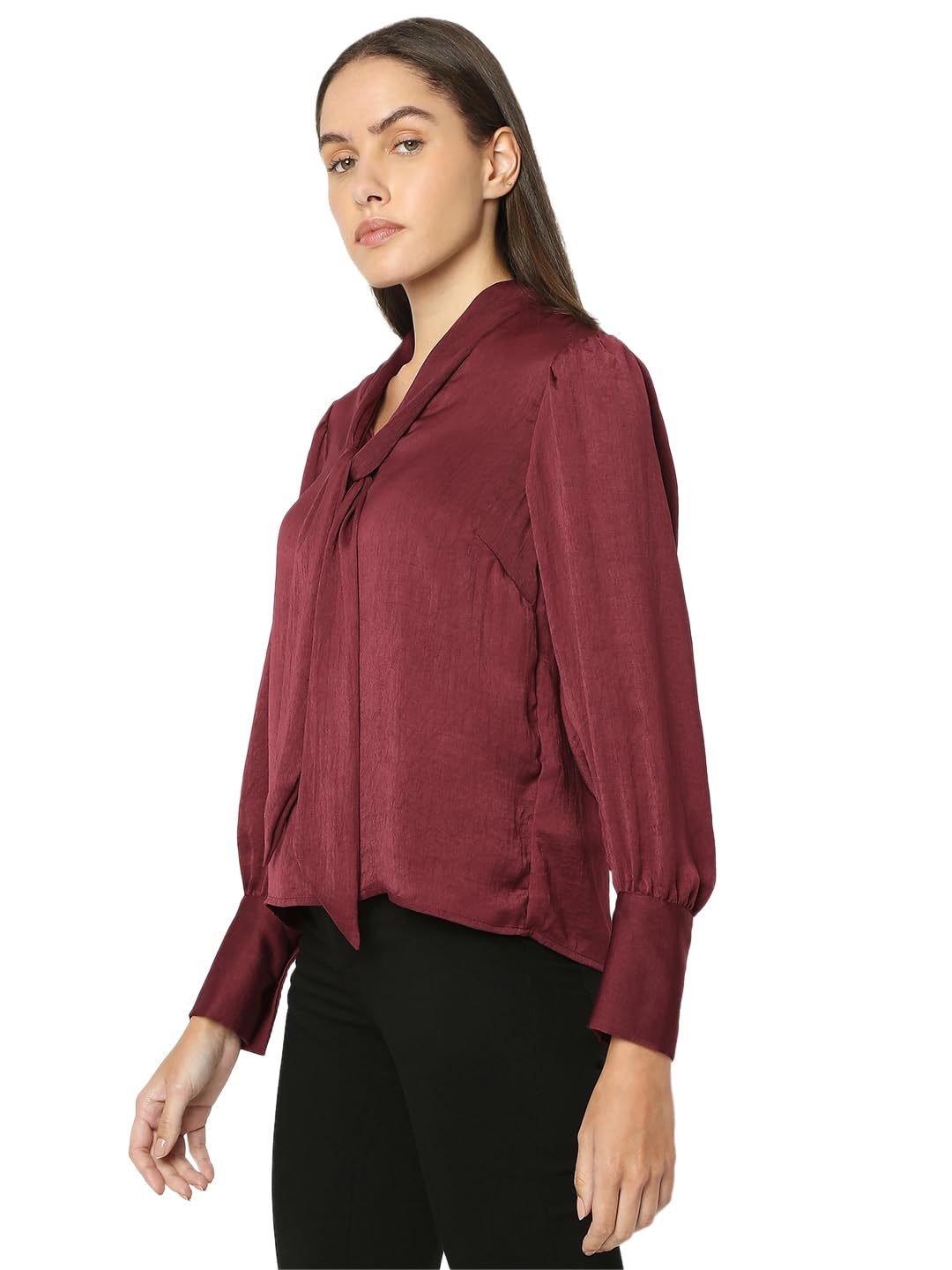 Women Polyester Solid Regular Fit T-Shirt - Image 3