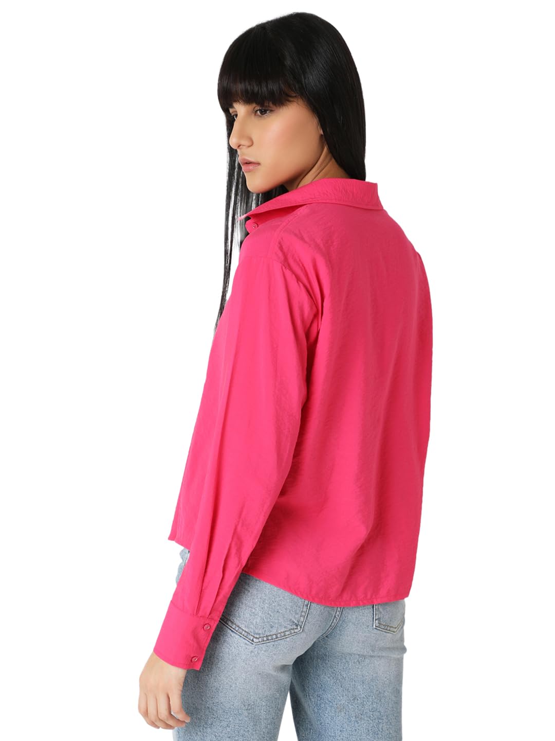 Women's Solid Regular Fit Shirt - Image 4