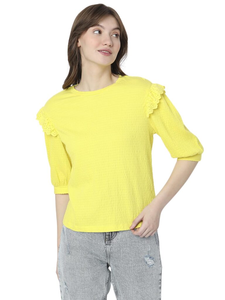 Women's Solid Regular Fit T-Shirt