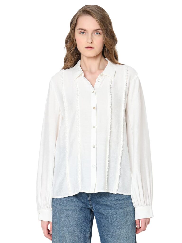 ' Women's Solid Regular Fit Shirt