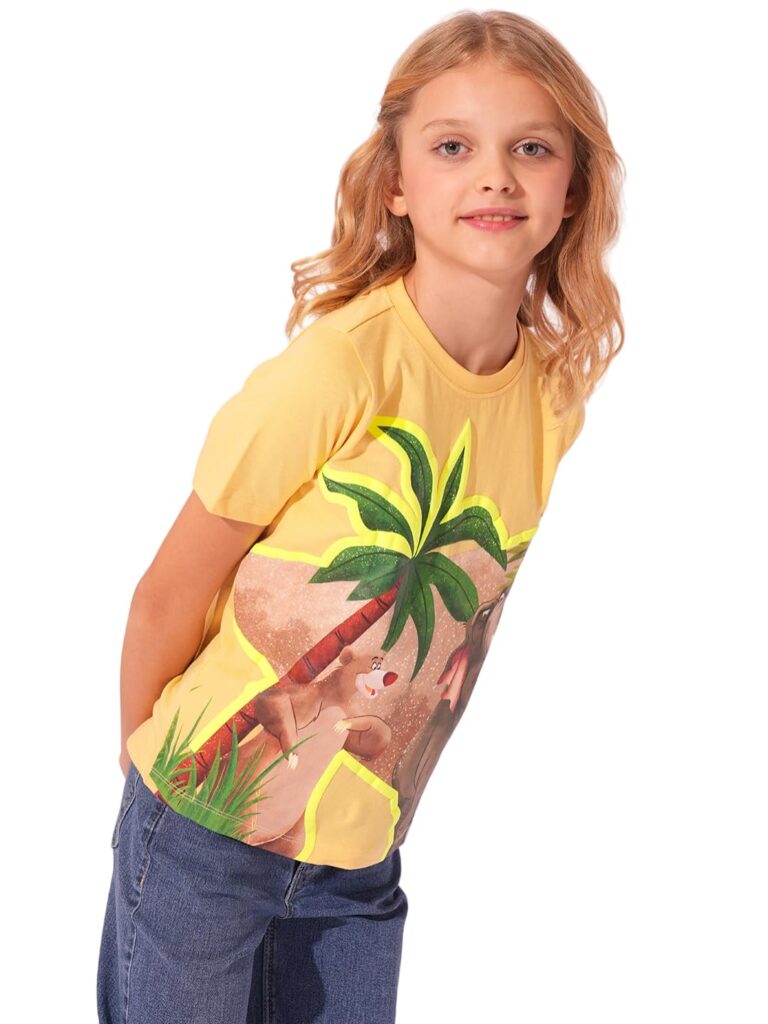 Girl's Cartoon Regular Fit T-Shirt