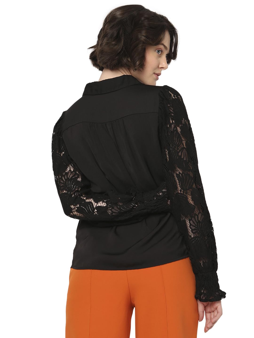 Women's Polyester Solid Regular Fit Shirt - Image 4
