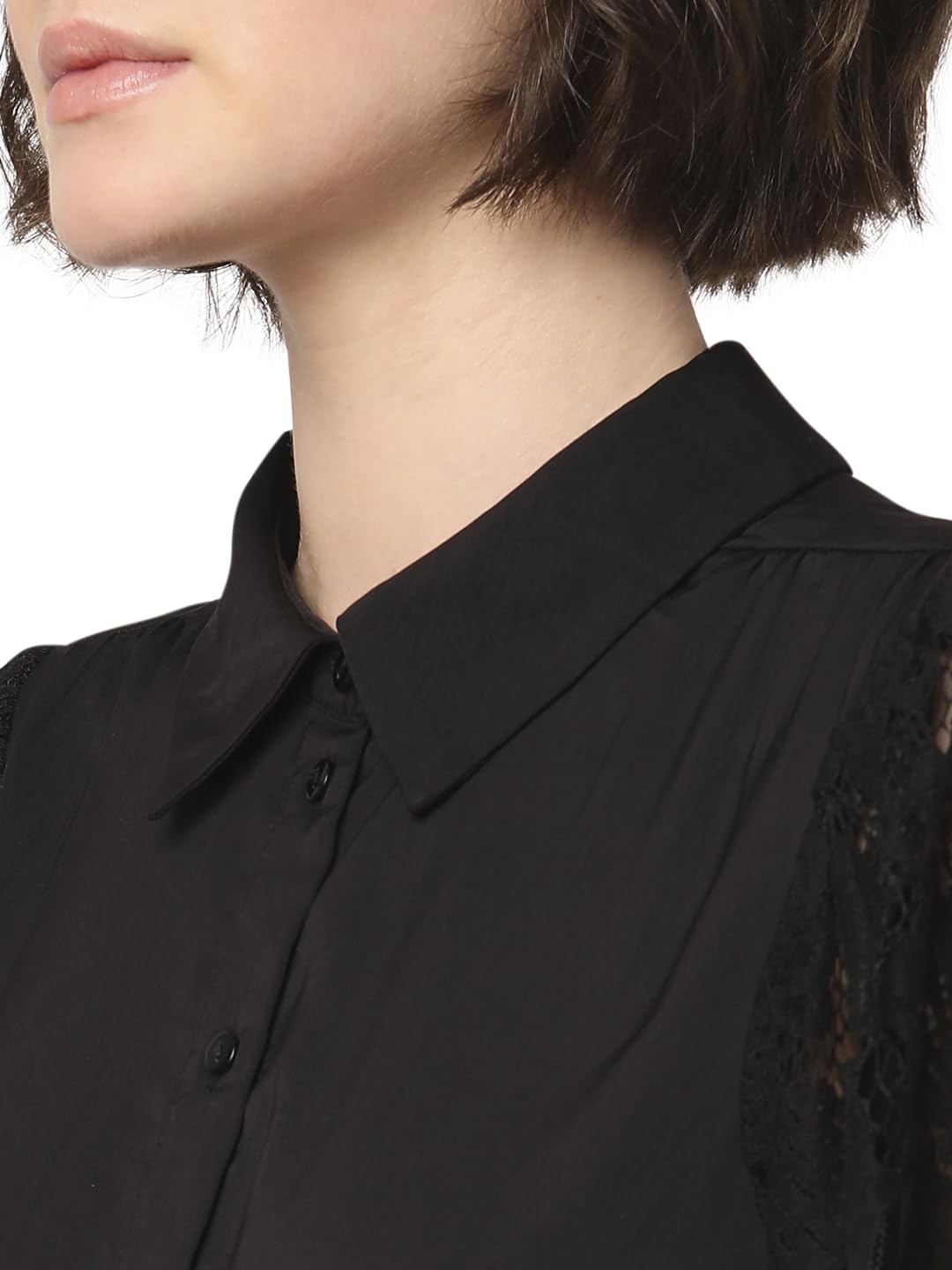 Women's Polyester Solid Regular Fit Shirt - Image 7