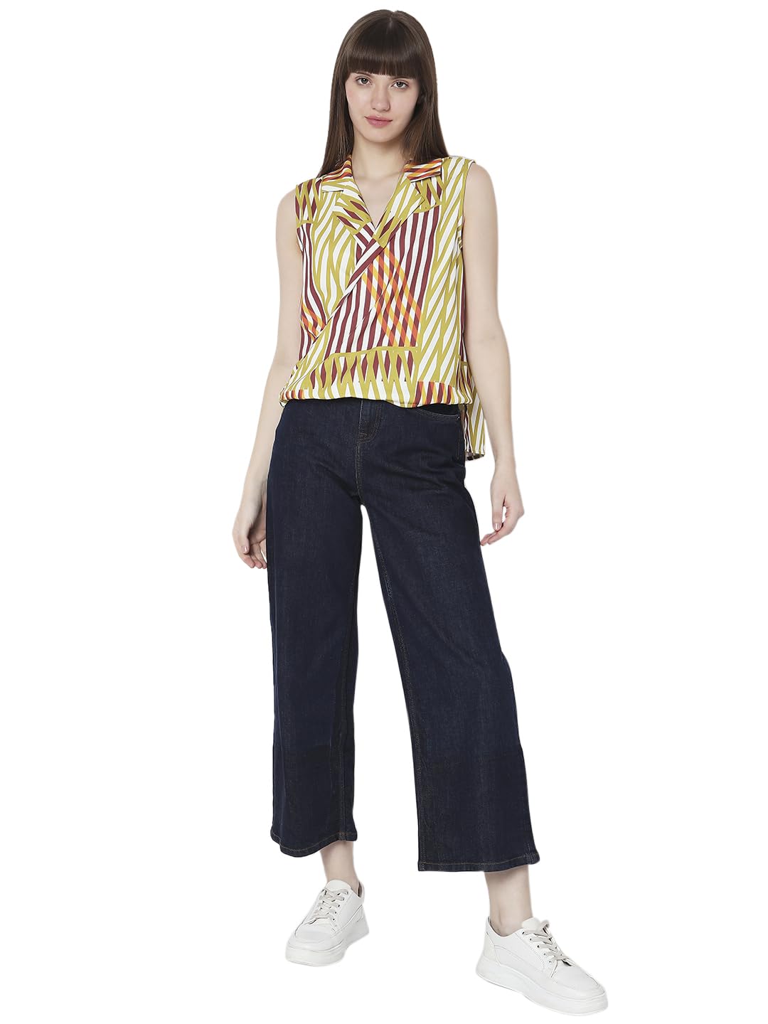 Women's Cotton Striped Regular Fit T-Shirt - Image 5