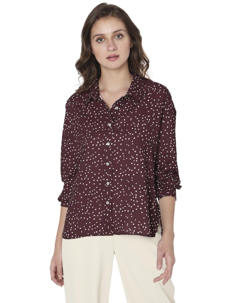 Women's Polka Dots Regular Fit Shirt