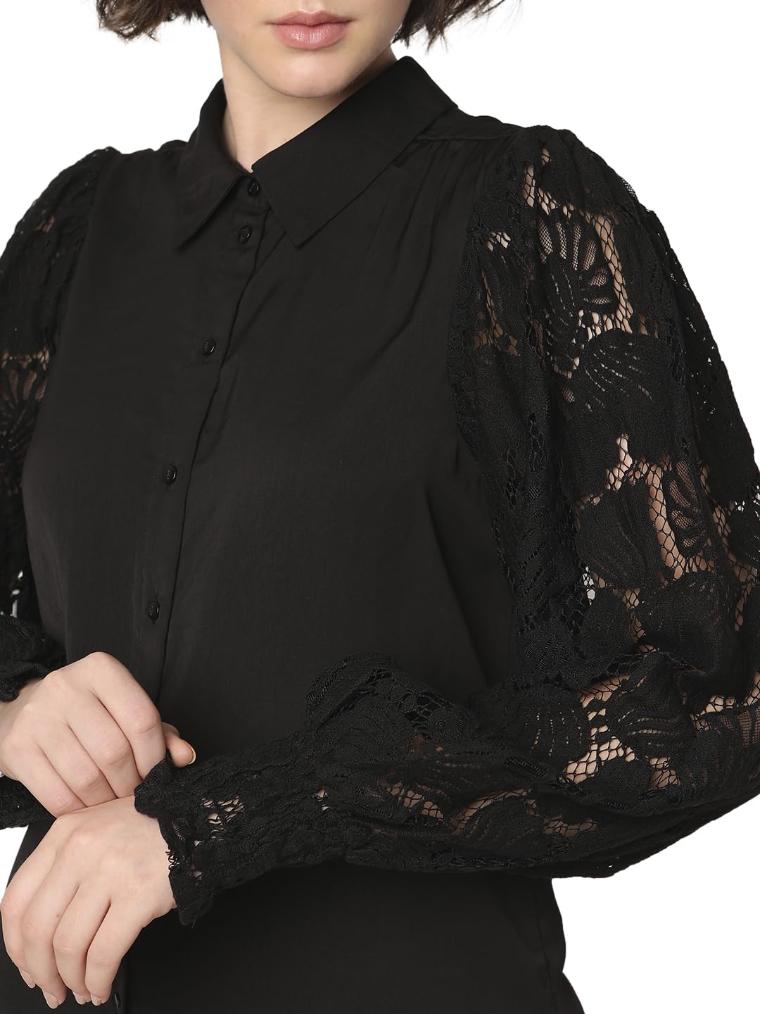 Women's Polyester Solid Regular Fit Shirt - Image 6