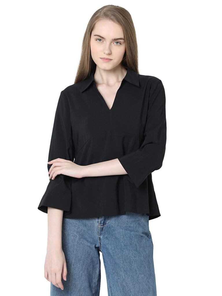 Women's Polyester Solid Relaxed Fit T-Shirt