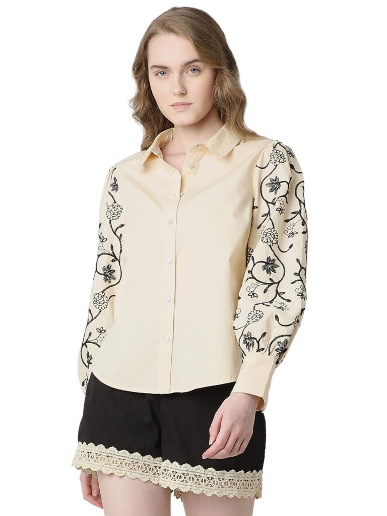 Women Cotton Solid Regular Fit Shirt