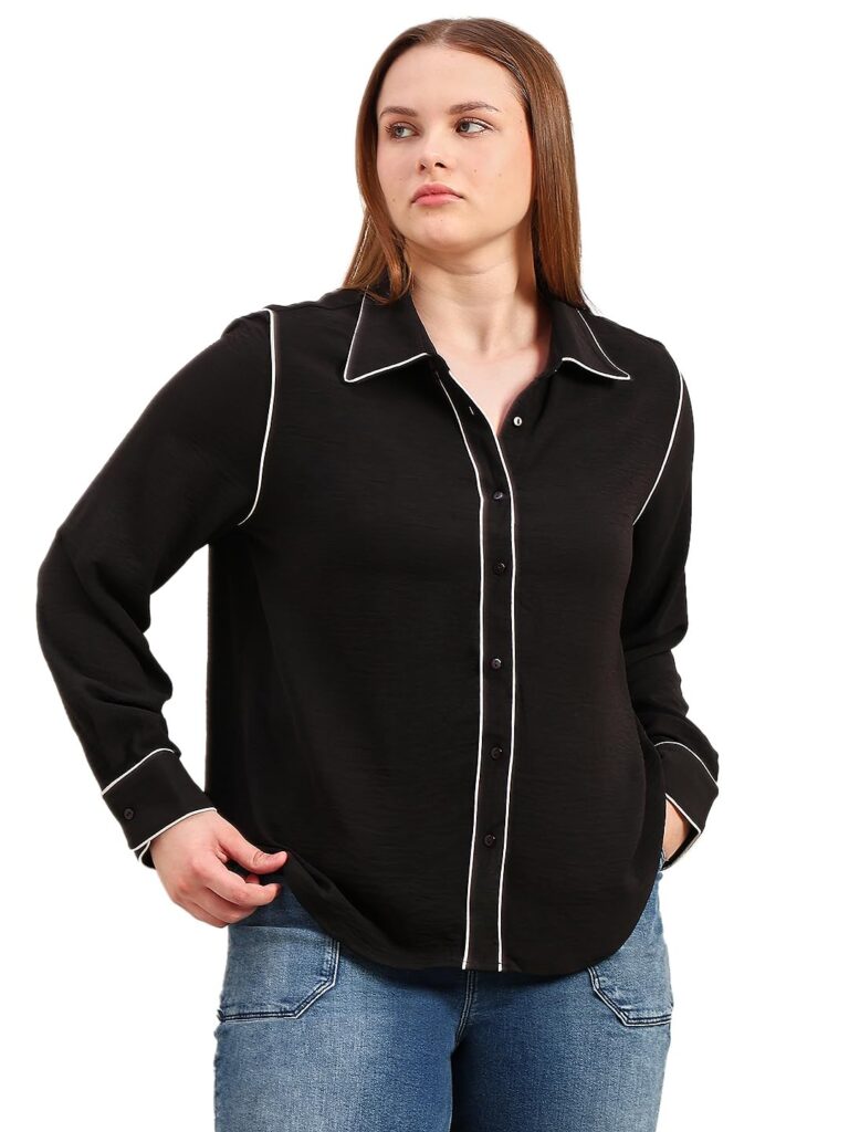 VERO Moda Women's Solid Regular Fit Shirt