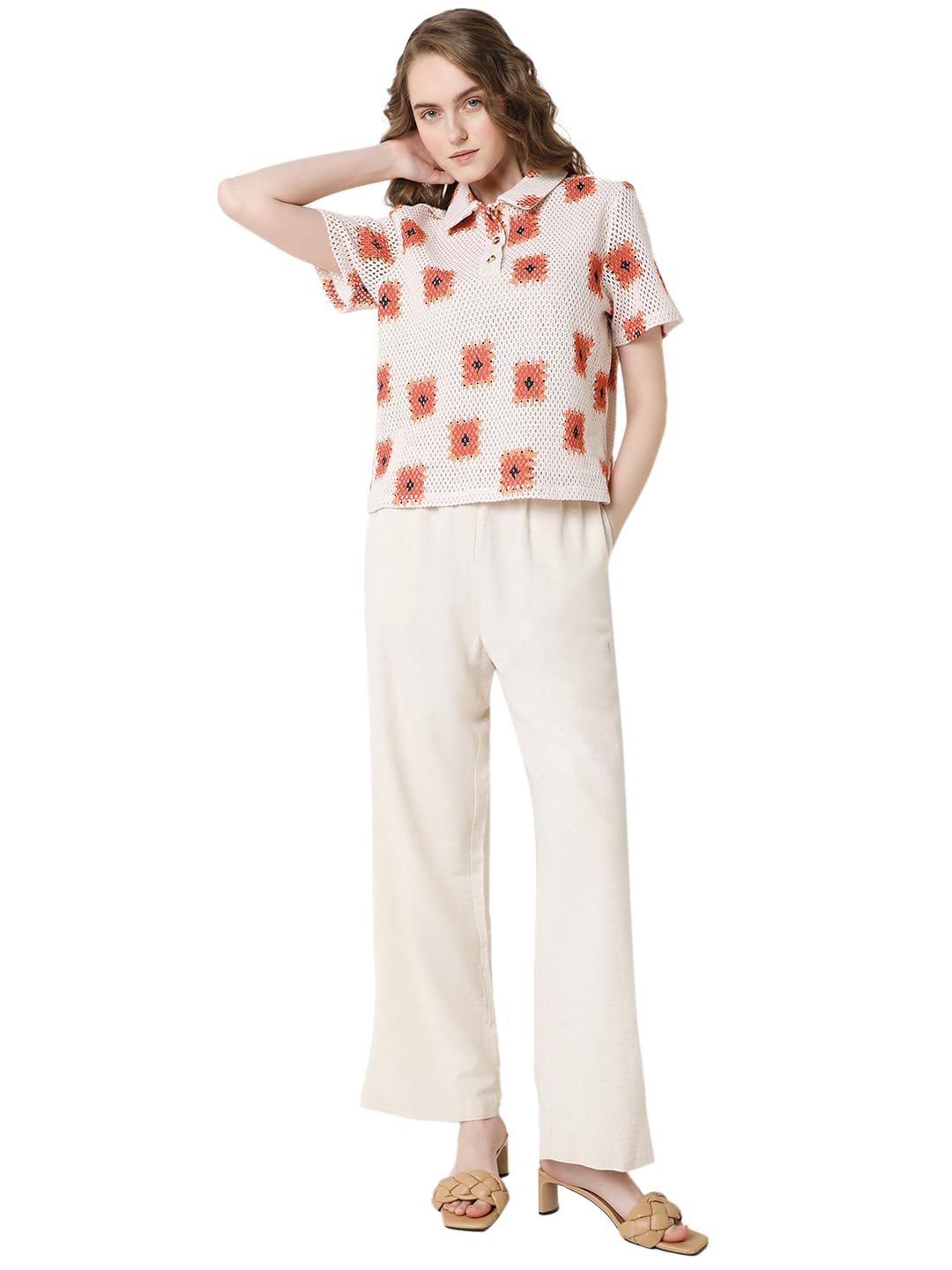 Women's Geometric Regular Fit Shirt - Image 5