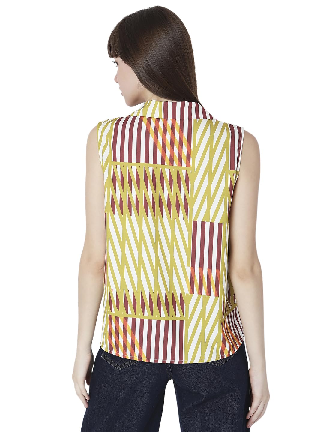 Women's Cotton Striped Regular Fit T-Shirt - Image 4
