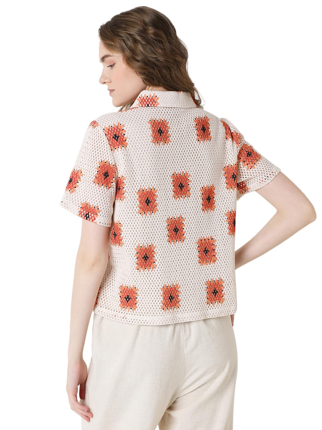 Women's Geometric Regular Fit Shirt - Image 4
