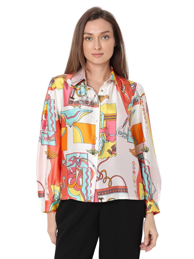 Women's Cotton Printed Regular Fit Shirt