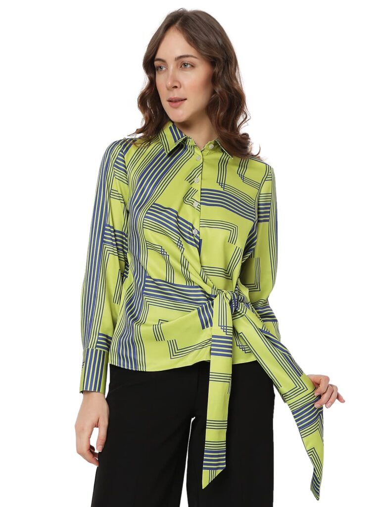 Women's Stylised Collar Neck Oversized Fit Shirt