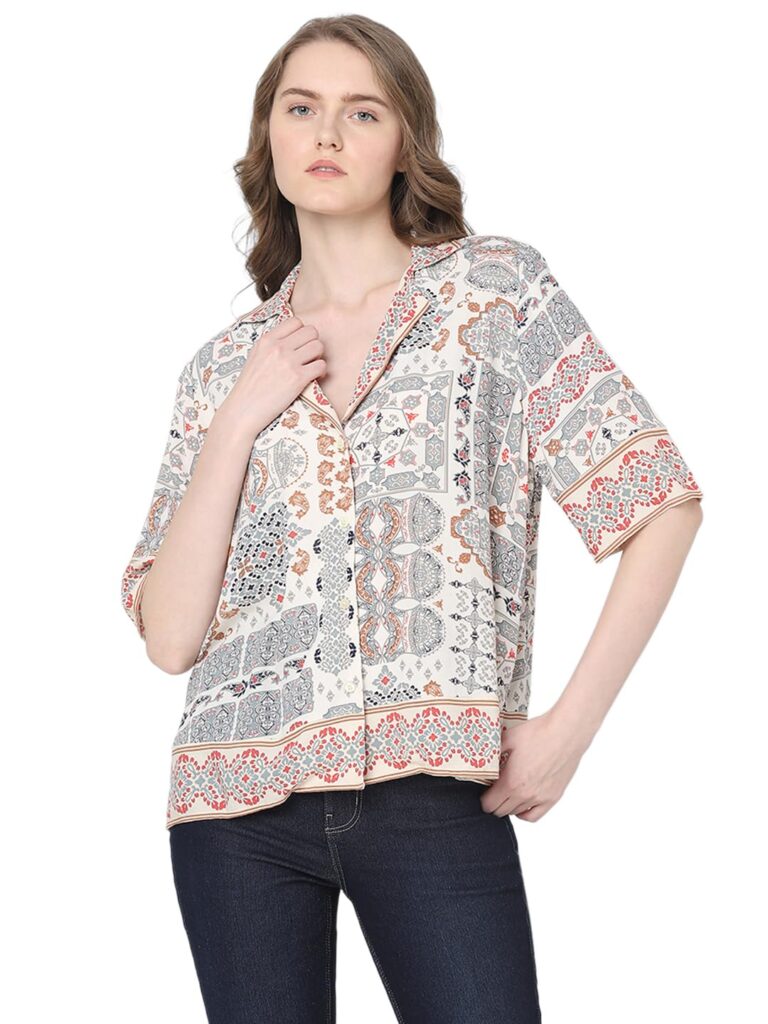 Opaque Printed Casual Shirt
