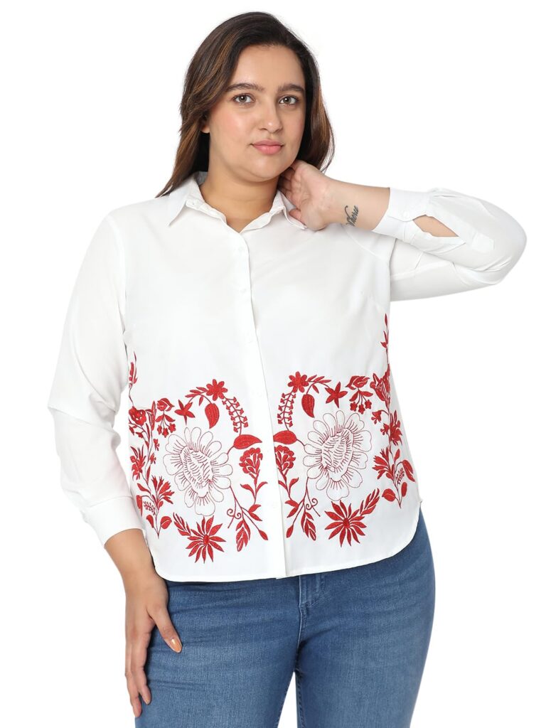 Women's Polyester Floral Regular Fit Shirt
