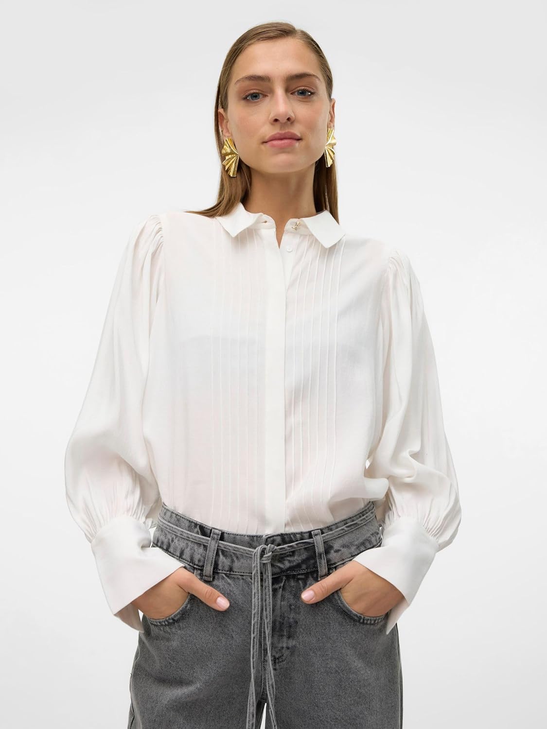 Women Rayon Blend Striped Regular Fit Shirt - Image 5
