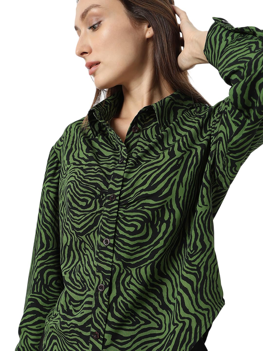 Animal Opaque Printed Spread Collar Casual Shirt - Image 6
