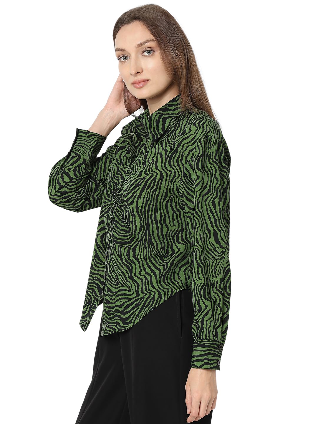 Animal Opaque Printed Spread Collar Casual Shirt - Image 3