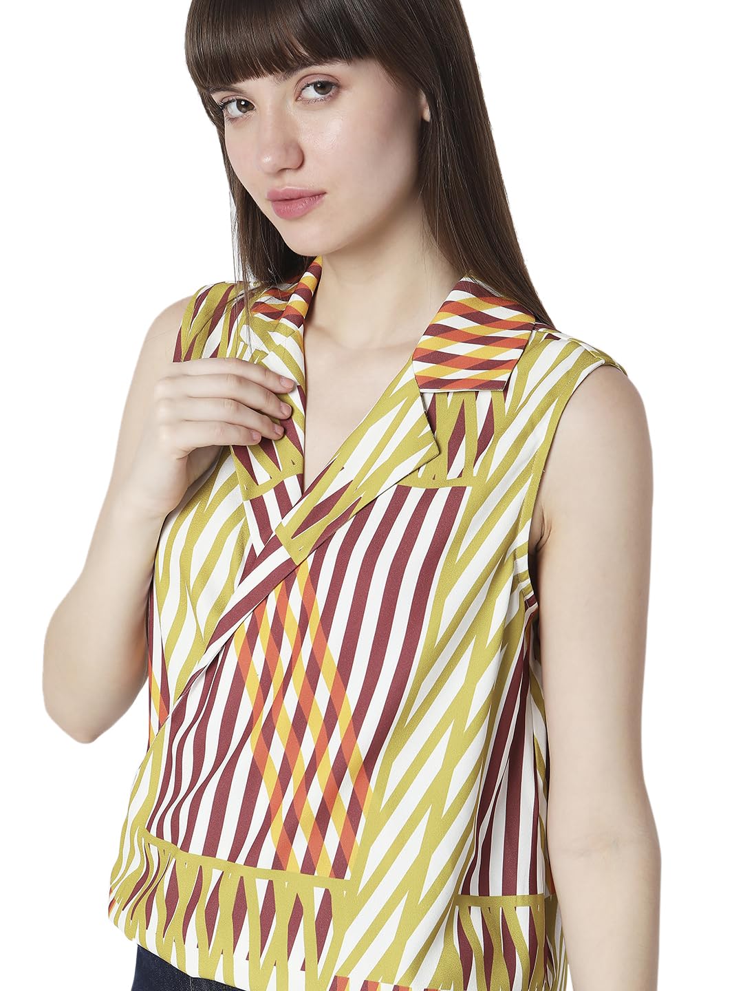 Women's Cotton Striped Regular Fit T-Shirt - Image 6
