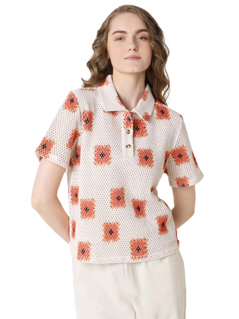 Women's Geometric Regular Fit Shirt