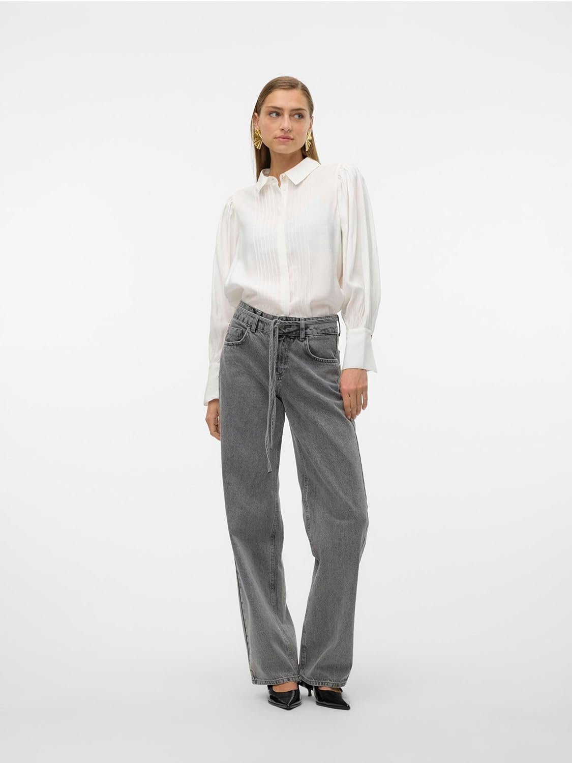 Women Rayon Blend Striped Regular Fit Shirt - Image 4