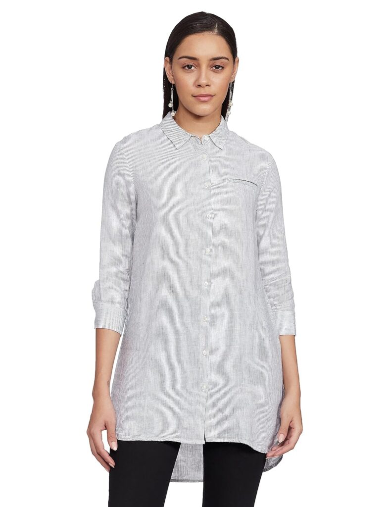 Vero Moda Women's Cotton Regular Fit Tunic Shirt